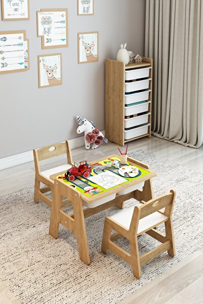 Jest Dekor Konsept Lesson Montessori Ahşap Aktivite Masa Sandalye Takımı / 2 ...