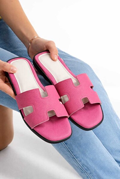 SAMURSPOR Γυναικείες άνετες παντόφλες με επίπεδη σόλα για καθημερινή χρήση