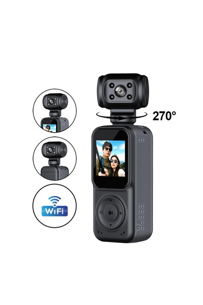 gaman 4K Mini Wifi Aksiyon Kamerası Taşınabilir Video Kaydedici 1,56' Ekranlı