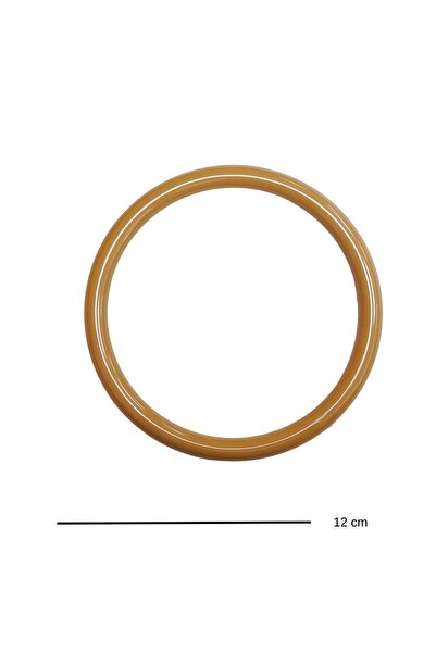 MarifetDükkan 12 CM YUVARLAK AKRİLİK PLASTİK ÇANTA SAPI / 2 ADET