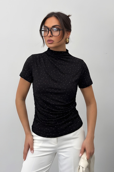 spirituel Γυναικείο T-Shirt με κοντό μανίκι, διακοσμημένο με πέτρες, υφασμάτι...