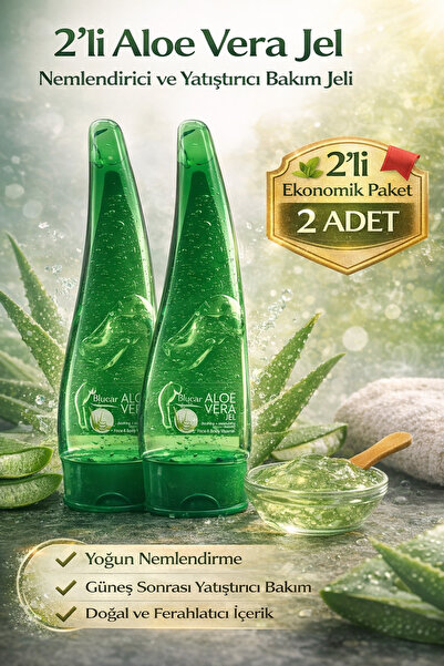Genel Markalar Aloe Vera Jel Nemlendirici ve Yatıştırıcı Bakım Jeli Yüz ve Vü...