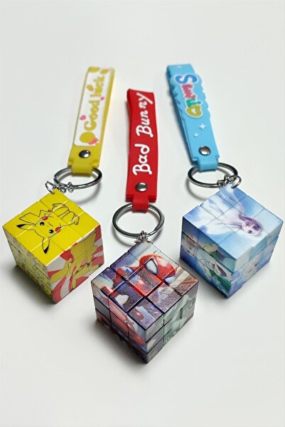 ZERO LAND Gldisptm Çzgflm (33126) Cube Keychain-Colorful