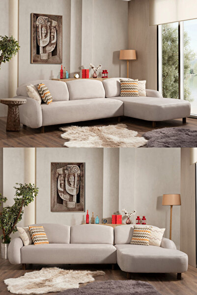 İYENA HOME LİVİNG Mallow Sırt Mekanizmalı Soft Bohem Köşe Koltuk Takımı