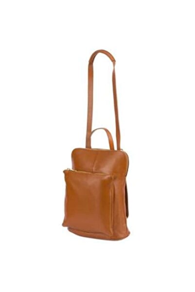 OEM Women's Fashion Backpack, 2 in 1, Leather, Caramel