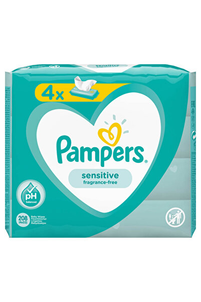 Pampers Sensitive, servetele umede, pentru copii, 4x52 buc