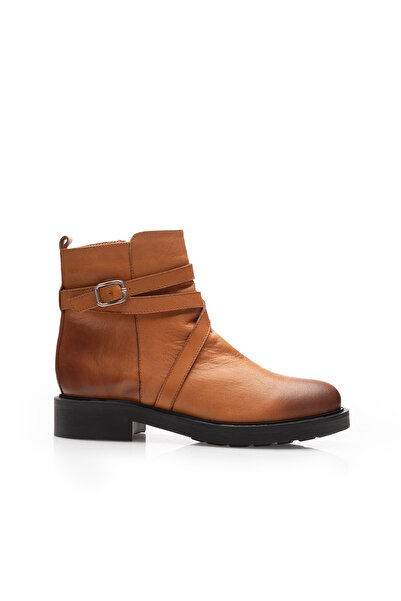 UrbanShoes Women's Genuine Leather ankle boots, Leofex - 017 Camel Box