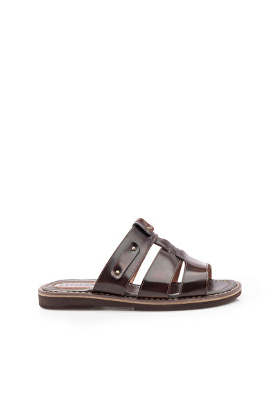 UrbanShoes Saboti barbati din piele naturala, Leofex - 945 Maro Florantic