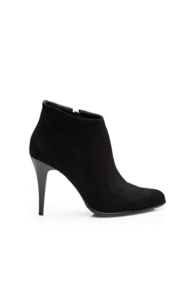 UrbanShoes Botine elegante damă din piele naturală - 9227 Negru velur