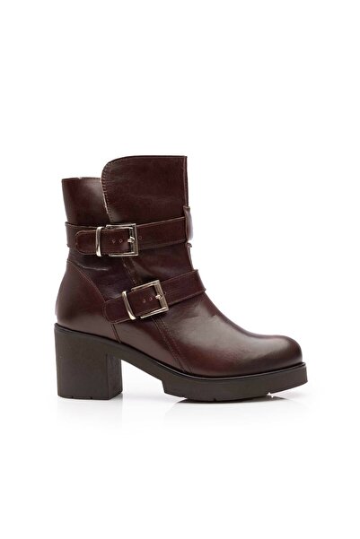 UrbanShoes Botine dama casual din piele naturala Leofex- 076 Maro