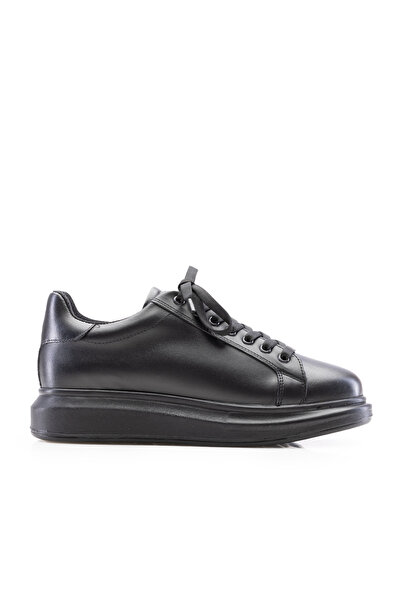 UrbanShoes Sneakers damă din piele naturală, Leofex - 074 Negru Box