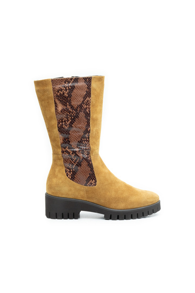 UrbanShoes Women's short boots made of genuine Leather , Leofex - 281 Camel v...