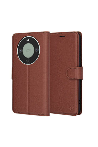 Stef's Cat Husa pentru Honor Magic8 Lite, Stef's Cat, Leather Folio, maro