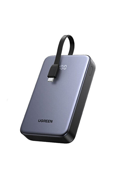 Ugreen Baterie externă PB505 (45762) - Cablu Type-C încorporat, Încărcare rap...
