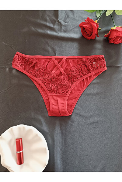ZENA UNDERWEAR Mia Women's Lace Underwear Panties with Cross Detail on the Front