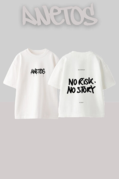 Anetos Μπλουζάκι από βαμβάκι σε λευκό χρώμα με στάμπα στην πλάτη, χωρίς κίνδυ...