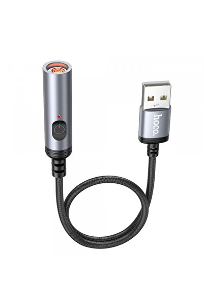 hoco. Bricheta Electrica HOCO UA30, USB-A, 30cm, Gri