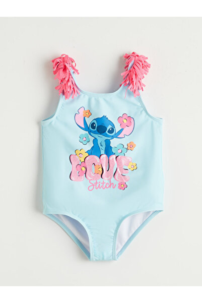 LC Waikiki Costum de baie pentru fete cu imprimeu Stitch