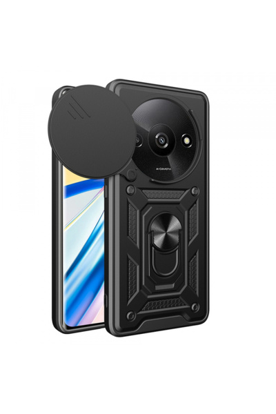 Stef's Cat Θήκη για Xiaomi Redmi A3x / A3, Stef's Cat, CamShield, Μαύρο