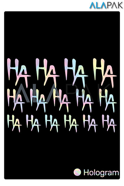 Alapak HaHa Sticker Hologram Etiket Kask Etiketi Motor Etiketi HaHaHa
