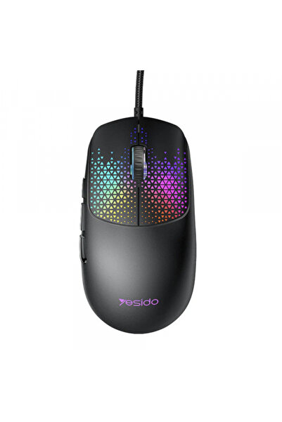 Yesido Геймърска мишка с кабел USB KB32, RGB, 7200DPI, черна