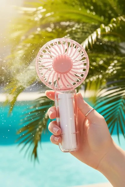 Miniso Lisanslı El Tipi Mini Fan Pembe – Şarj Edilebilir Taşınabilir El Fanı ...