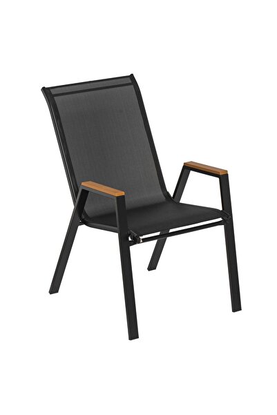 Zâna Casei Fotoliu de terasă negru 75x55x91cm