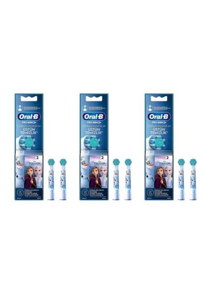 Oral-B Pro Kids Frozen Şarjlı Diş Fırçası Yedek Başlığı – 2’li Paket 3 Adet