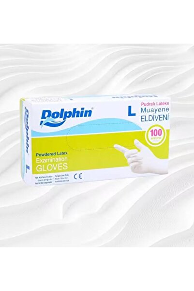 GenelTedarik Dolphin Powdered Gloves 100 Pieces L