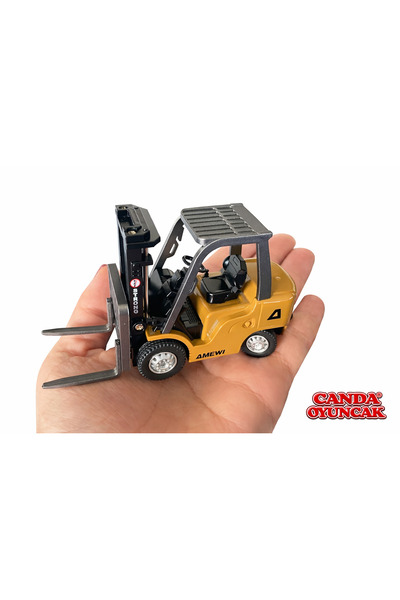 Canda Oyuncak 1/64 Şarjlı Mini Metal Forklift Römorklu Uzaktan Kumandalı