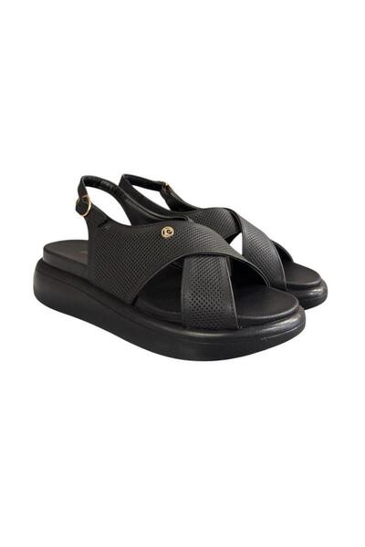 Pierre Cardin Çift Bantlı Topuklu Anatomik Sandalet