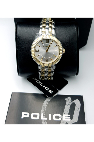 Police Women's Analog Silver & Gold Watch P14629MSTG-04M || 34MM