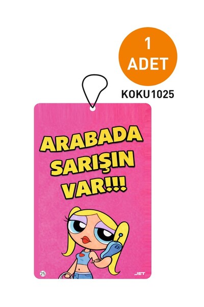 JR Jetreklam Arabada Sarışın Var Yazılı Özel Tasarımlı Dekoratif Askılı Oto K...