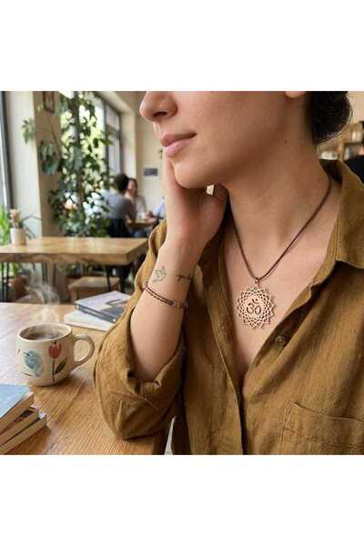 Zib Grips Velvet Copper Crown Chakra Om Copper Pendant Handmade Boho Spiritual Gift