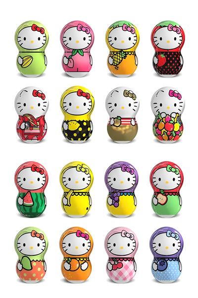 Acubens Flipperz Hello Kitty 2.Seri (Meyveli) Hacıyatmaz Figürler 8 Adet & Hediyeli