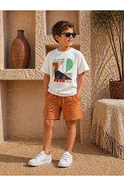 Orca Kids Fashion طقم شورتات My Life Is Not باللون البرتقالي للأعمار من 4 إلى...