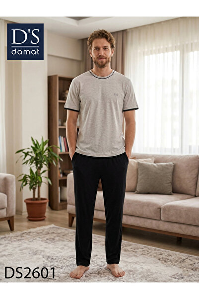 D'S Damat Σετ πιτζάμες με κοντά μανίκια Ds Damat Spring ΓΚΡΙ