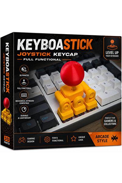Mays3Dstudio 3D Baskı Joystick Tasarımlı Mekanik Klavye Keycap Seti Gaming Ak...