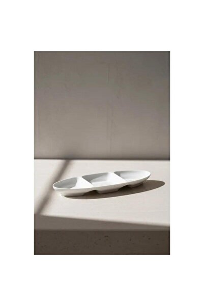 ACAR Aria Oval Bölmeli Kayık Tabak - 25 cm MST580
