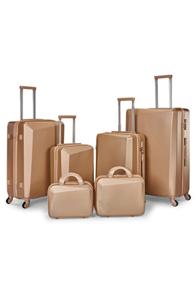 LİMRA Limra Luxury Travel Luggage Sets 6 Pieces Durable Suitcase Sets with Mo...