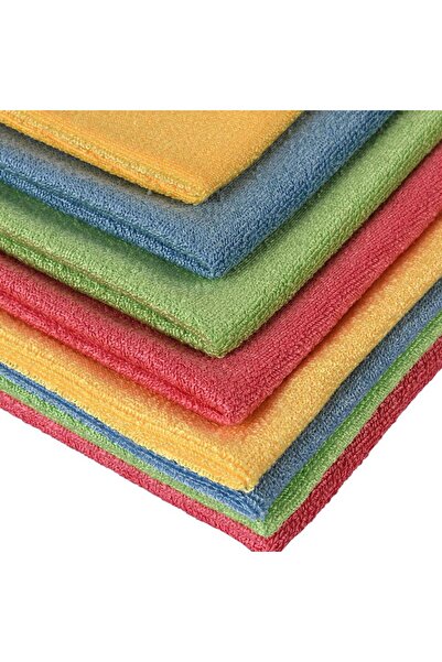 Alezy Spark M-3308 Mikrofiber Kadife Dokulu Genel Temizlik Bezi 40x40 cm (Karışık Renk)