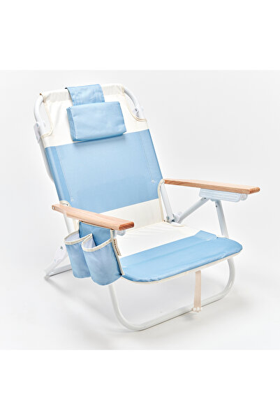 SunnyLife Deluxe Mavi Katlanabilir Plaj Sandalyesi