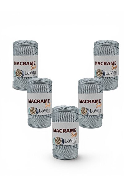LaVita Yarn LaVita Macrame Μαλακό Νήμα Πλεξίματος στο χέρι 100% Πολυεστέρας 1...