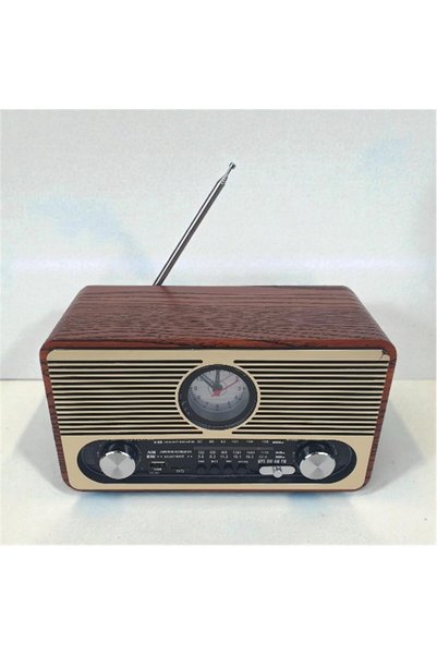 Everton RT-566 Bluetooth-USB-SD-FM Şarjlı Saatli Nostaljik Radyo