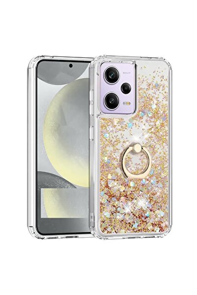 Pilanix Xiaomi Redmi Note 12 Pro 5G Kılıf Yüzüklü Standlı İçi Sulu Hareketli ...