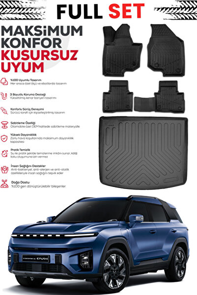 ko kaliteoto Ssangyong Torres EVX 2026 Model 3D Yumuşak Bagaj Havuzu 4D Havuz...