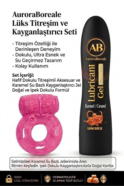 AuroraBoreale Karamel Aromalı Lubricant Kayganlaştırcı Jel Titreşimli Halka H...