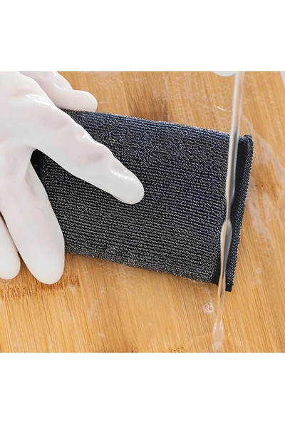Perağ Set de 2 bureți din sârmă Miss Clean – Burete pentru spălarea vaselor și frecarea suprafețelor cu fibre de sârmă pentru o curățare puternică