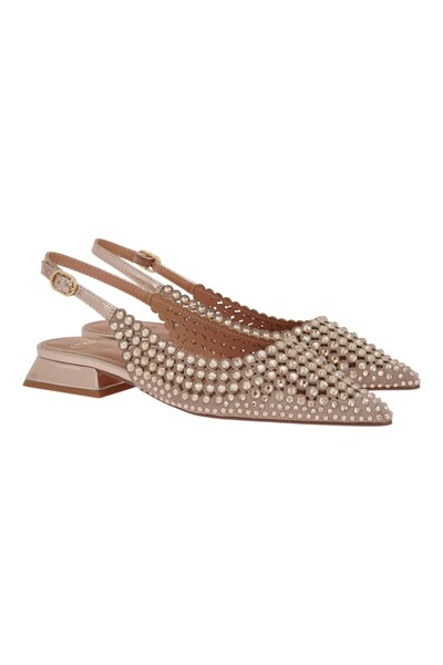Exe Shoes Γυναικεία Παπούτσια SLINGBACK HILLLARY-141 700-141 Πλατίνα Στράς W4...