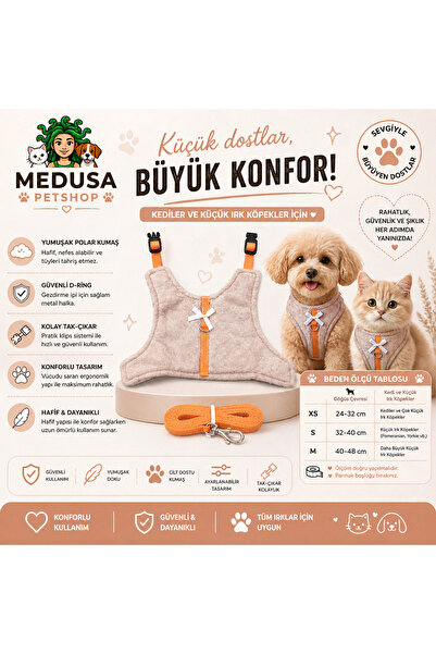 MEDUSA M Beden Kedi Gezdirme Tasması